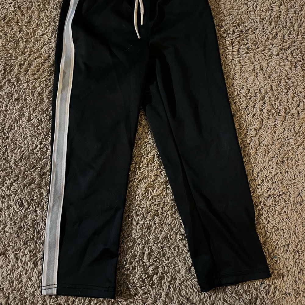 Kids Carter's Black Joggers with White Stripe